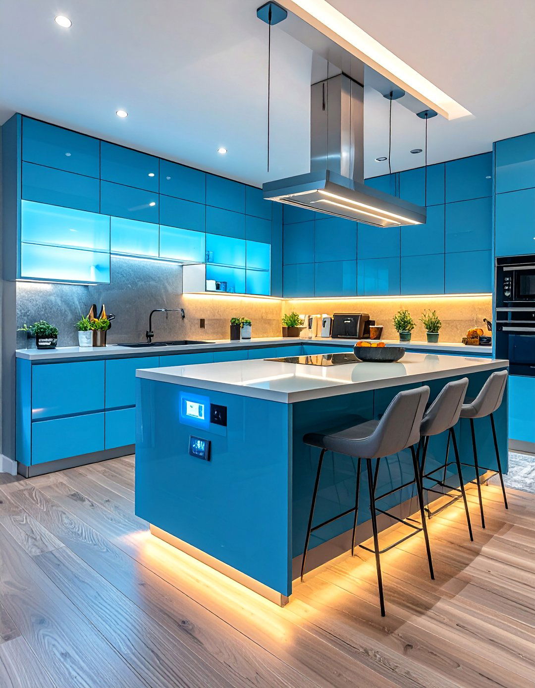 Integrated Technology Hub - 40 Kitchen Island Ideas for Spacious Kitchens