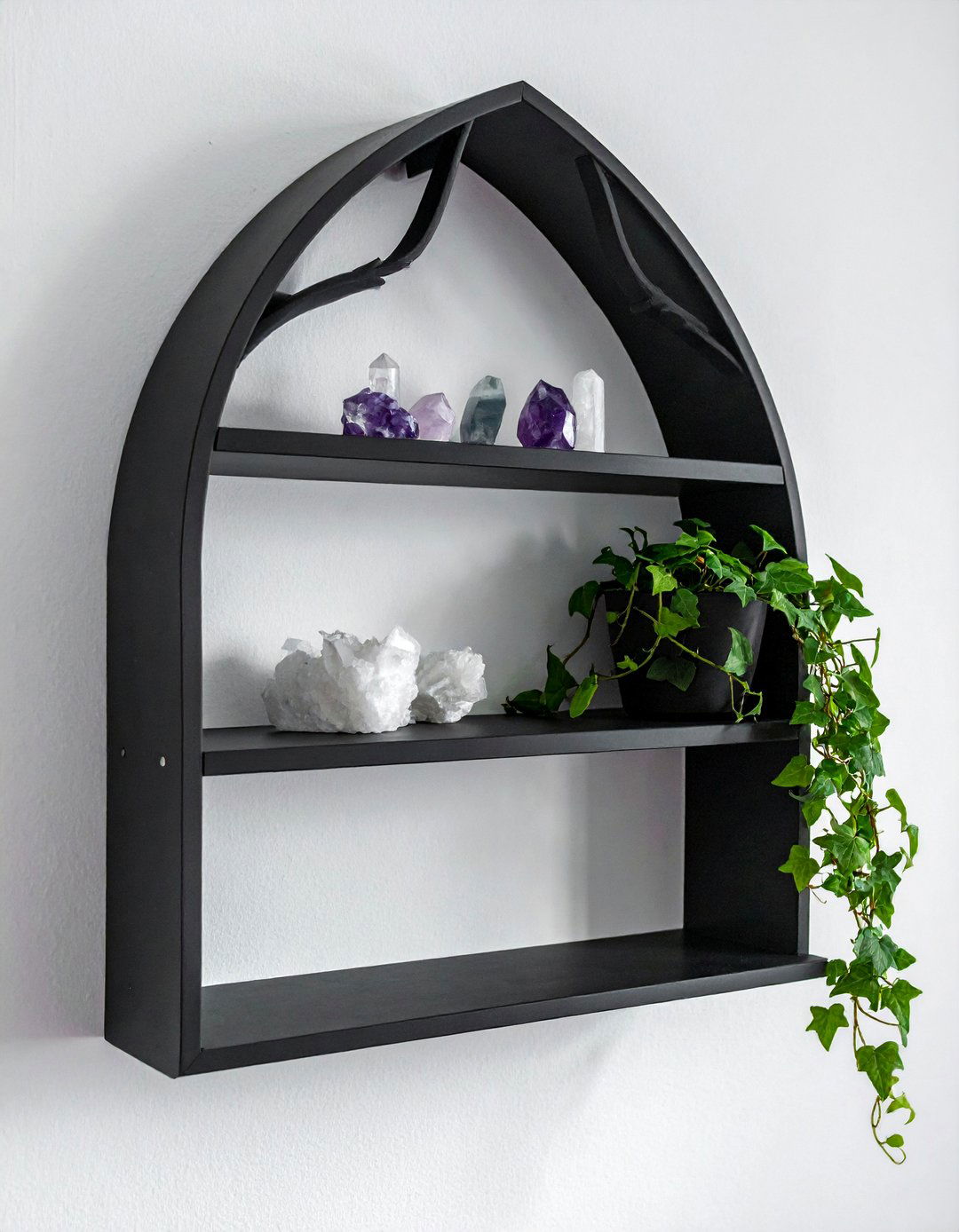 Integrating Gothic Arch Shaped Shelving - 30 Whimsigoth Decor Ideas to Enchant Your Space