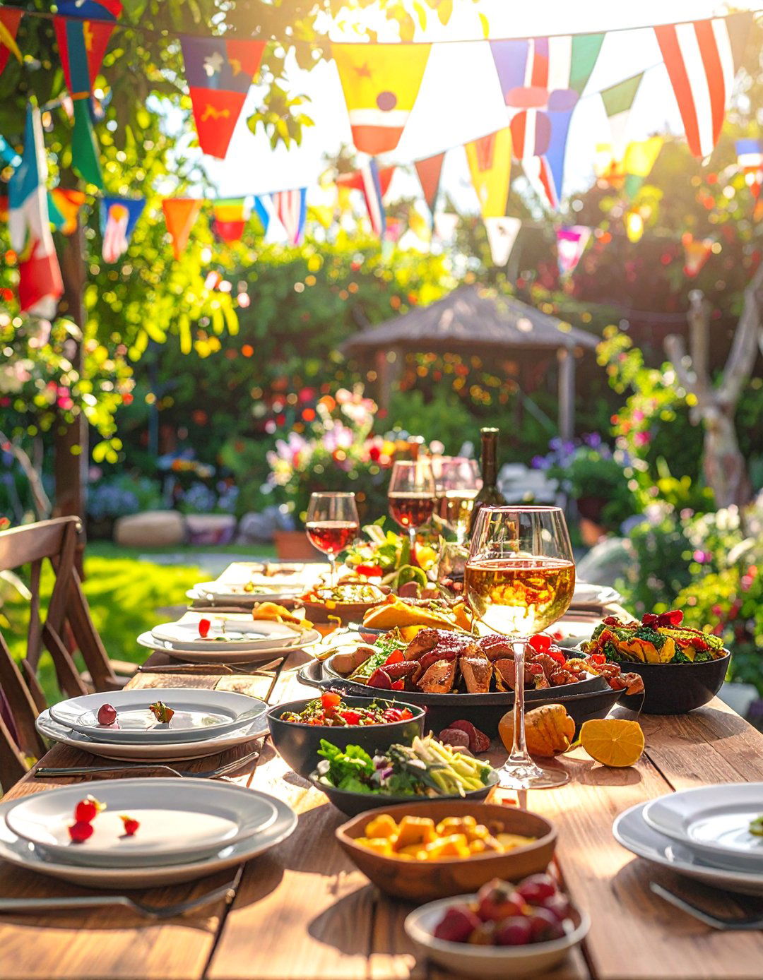 International Garden Cuisine Party - 30 Garden Party Ideas for a Memorable Outdoor Event