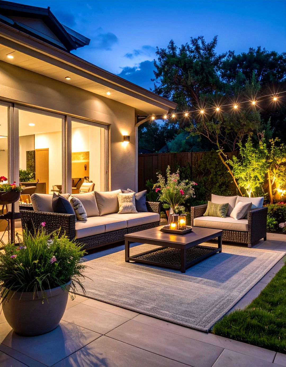 Intimate Seating Area Spotlights - 40 Backyard Lighting Ideas to Illuminate Your Space