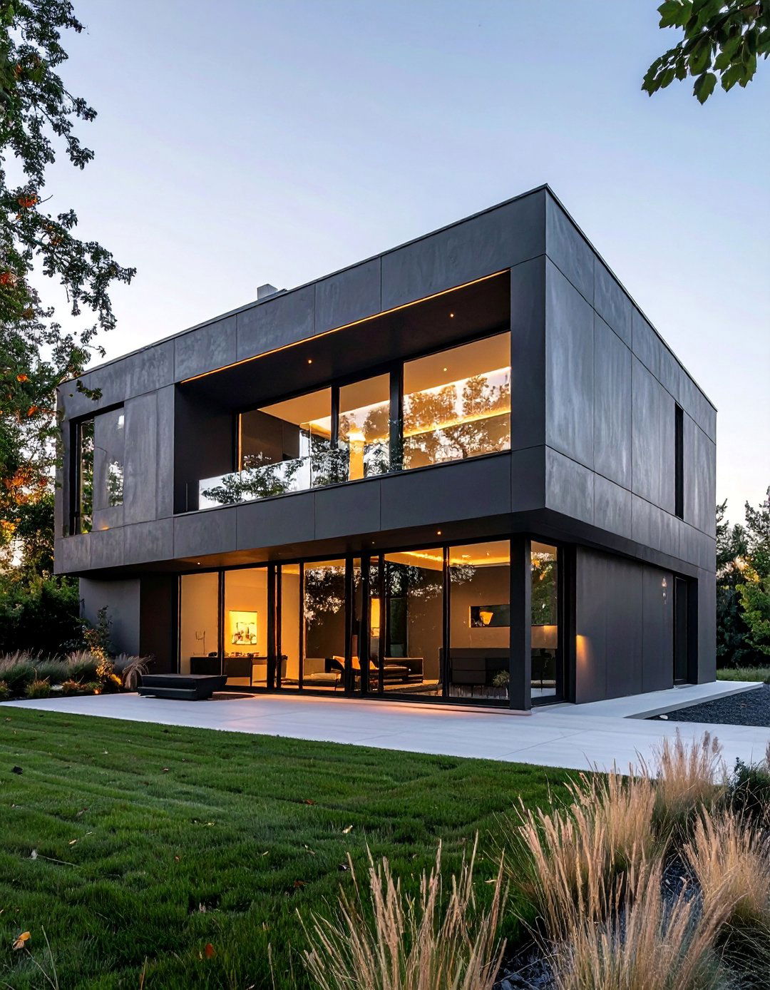Iron Ore Gray for a Monolithic Look - 40 Gray Exterior House Paint Ideas for Modern Homes