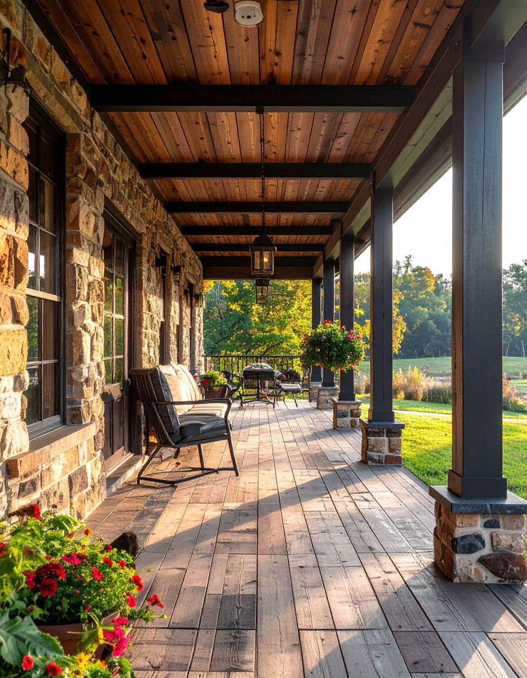 Iron and Steel Industrial Touches - 30 Rustic Porch Ideas to Enhance Your Outdoor Space