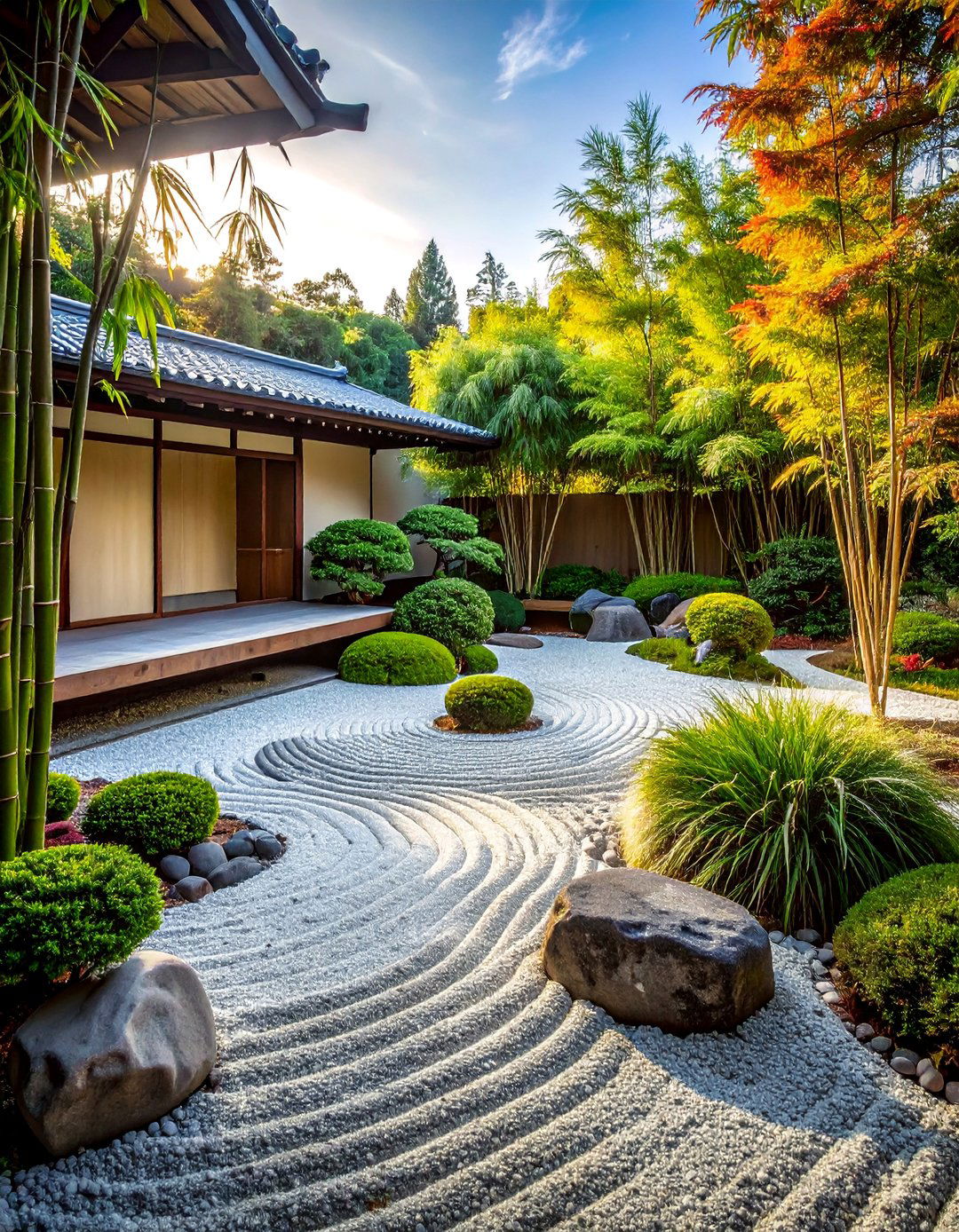 Japanese Inspired Zen Garden - 40 English Garden Design Ideas for a Timeless Landscape