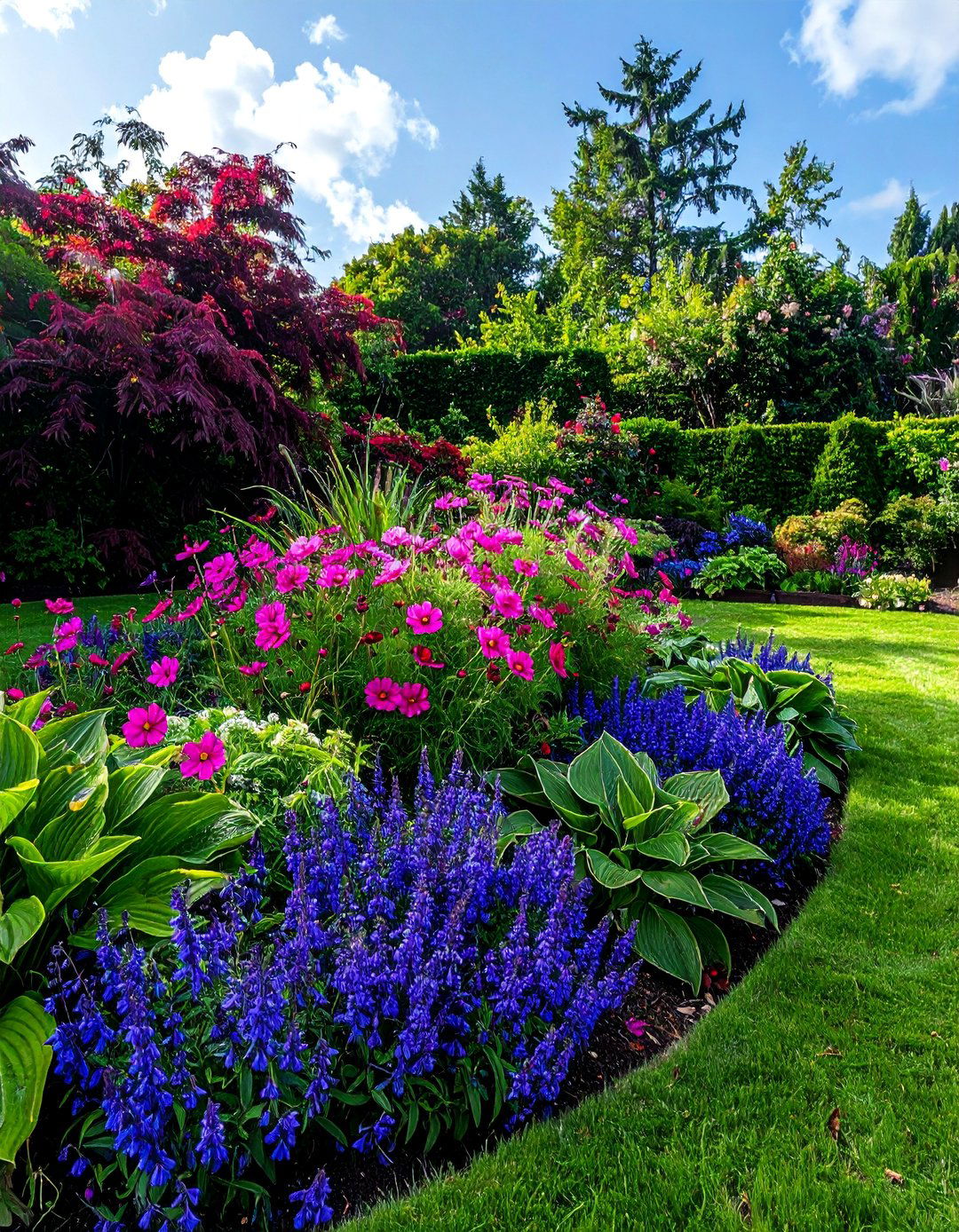 Jewel Toned Magenta Sapphire and Emerald Garden Colour Scheme - 30 Garden Colour Schemes to Brighten Your Outdoor Space