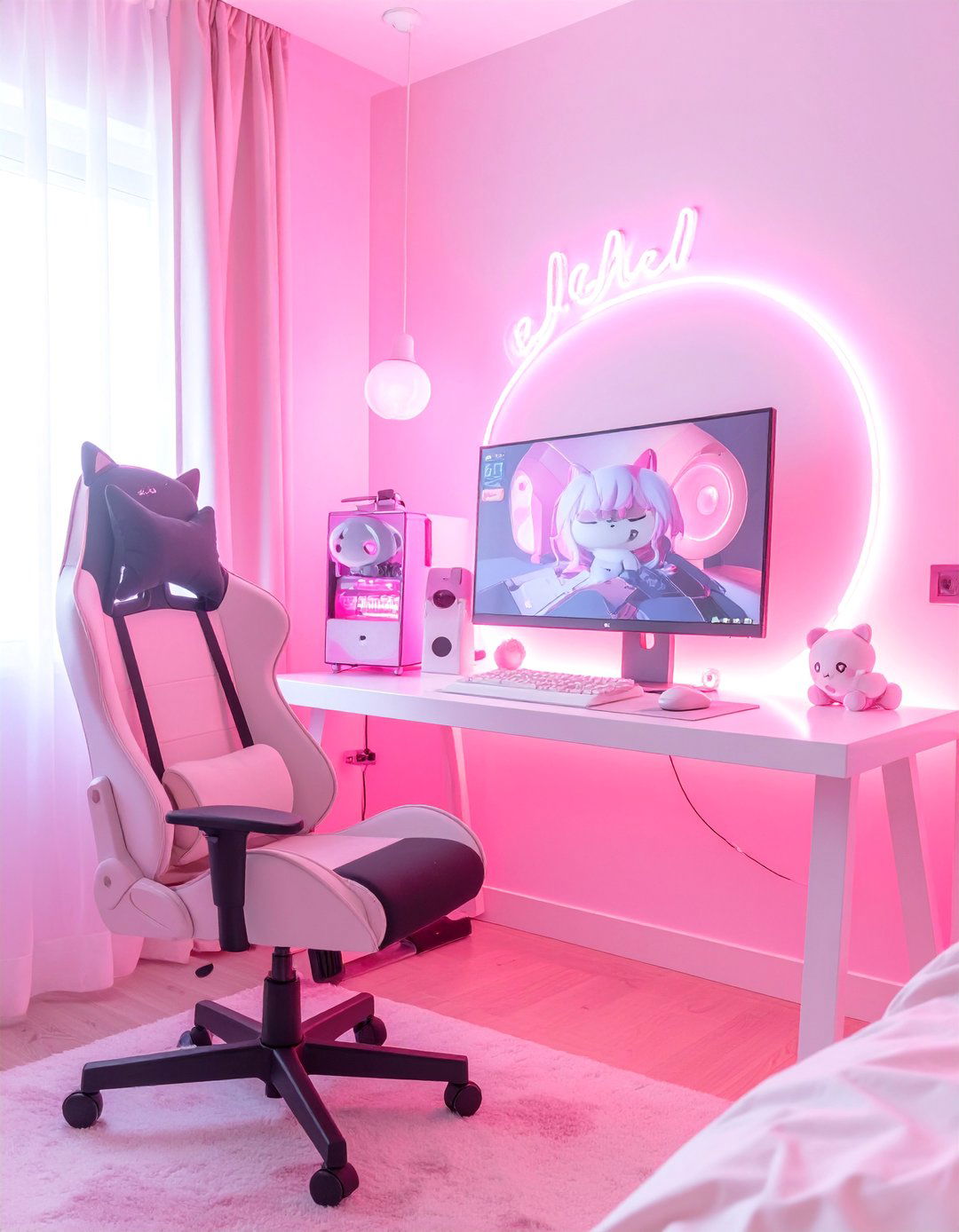 Kawaii Pink Gaming Setup - 20 Gamer Girl Room Ideas for a Fun and Stylish Setup