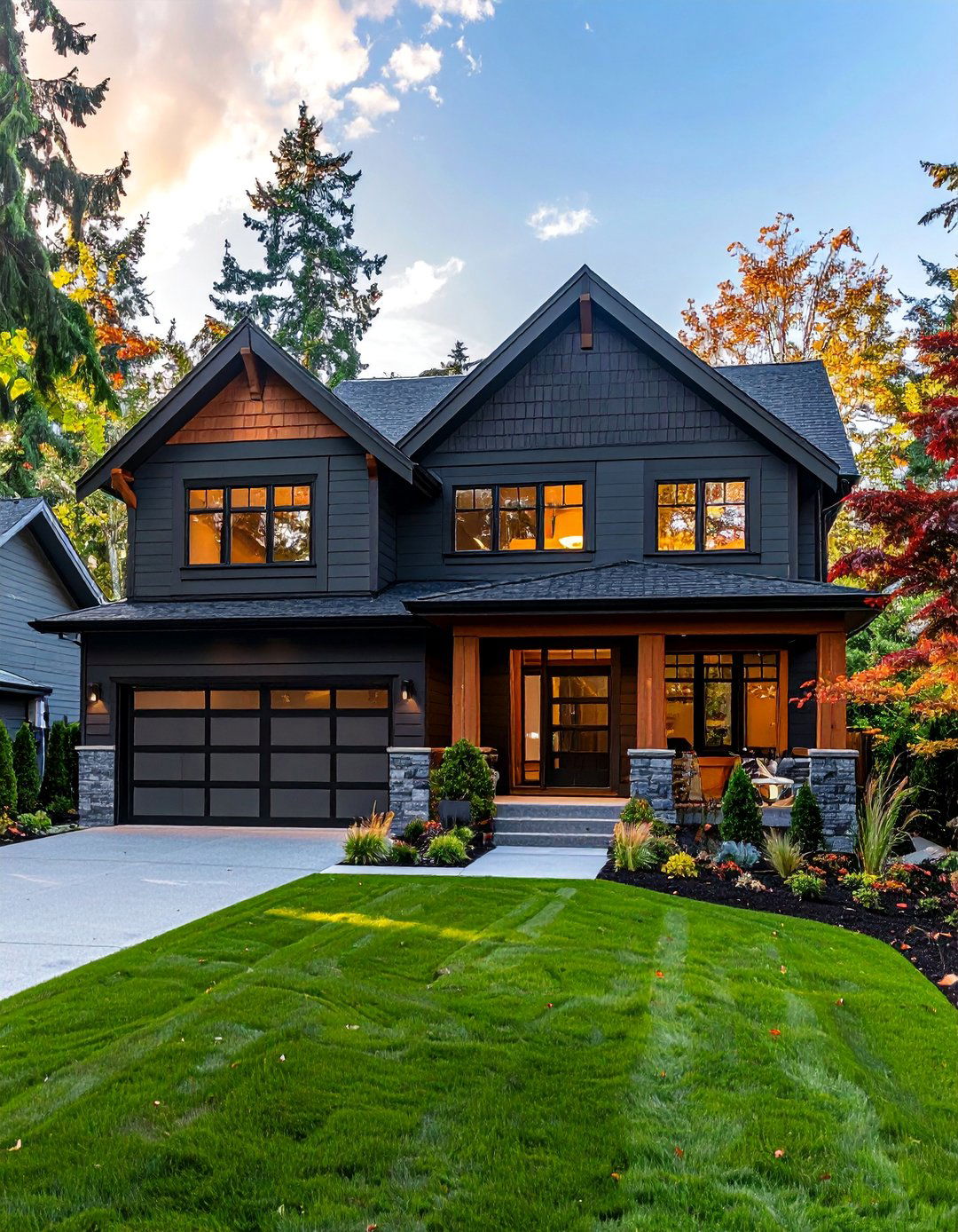 Kendall Charcoal for a Bold Neutral - 40 Gray Exterior House Paint Ideas for Modern Homes