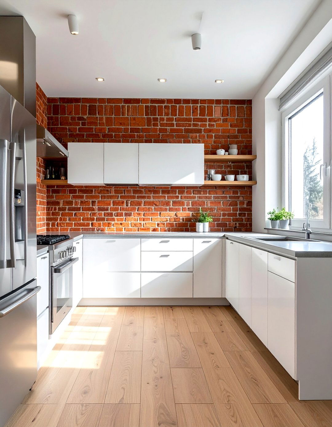 Kitchen Brick Accent Wall - 20 Brick Accent Wall Ideas for Modern Home Design