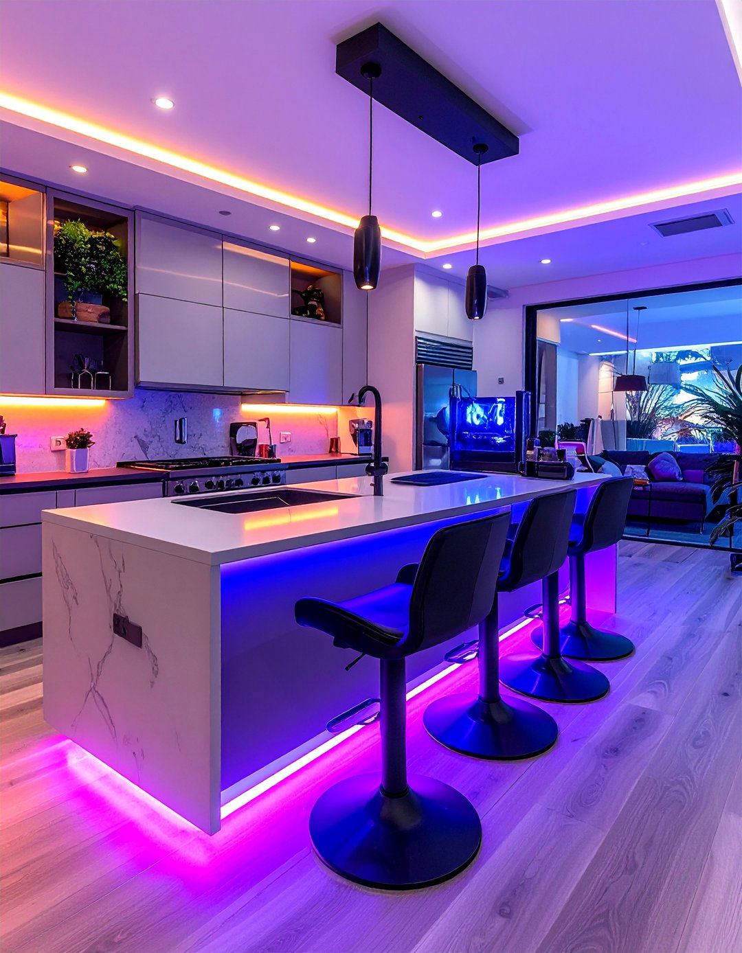 Kitchen Island Gaming Extension - 25 Small Game Room Ideas for Fun and Functionality