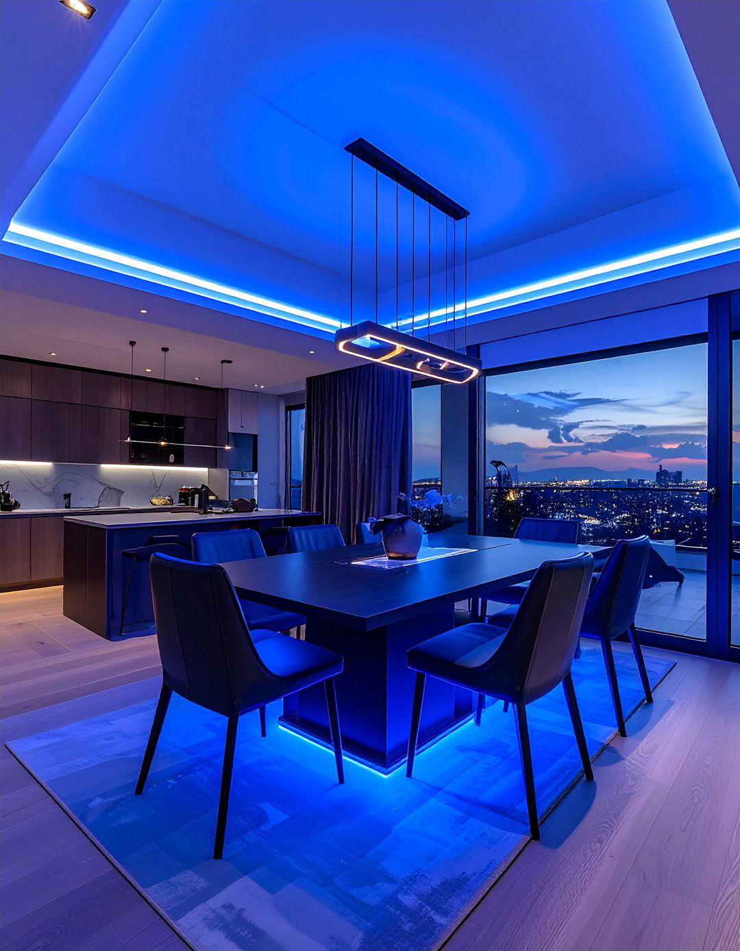 LED Integrated Lighting - 25 Dining Room Wall Paneling Ideas to Elevate Your Space