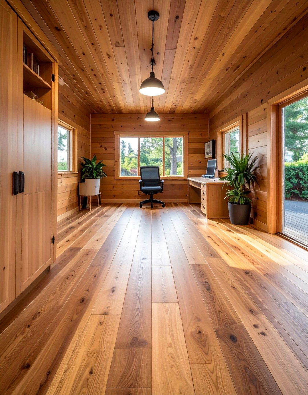 Laminate Plank Warmth - 20 Shed Floor Ideas for Durable and Stylish Spaces