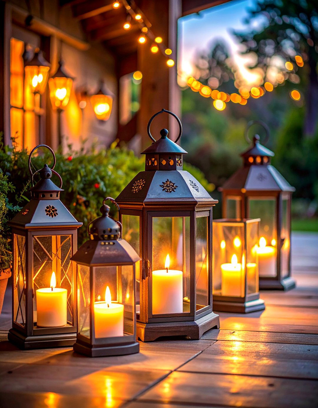 Lantern Lighting Atmosphere - 30 Rustic Porch Ideas to Enhance Your Outdoor Space