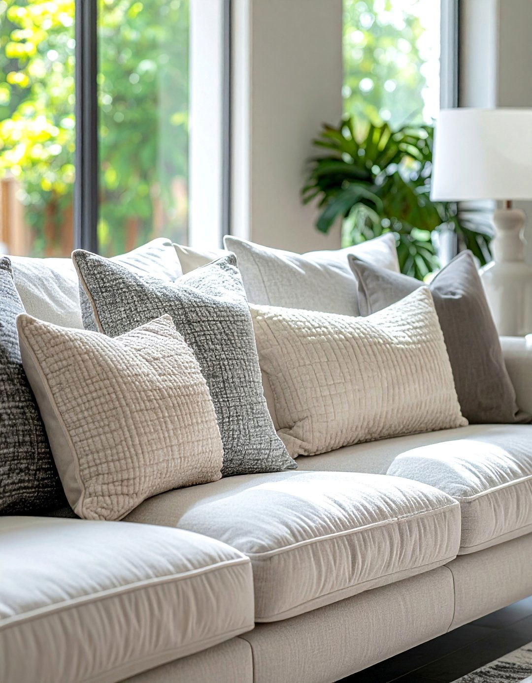 Large Comfortable Throw Pillows - 40 Transitional Living Room Ideas for Modern Homes