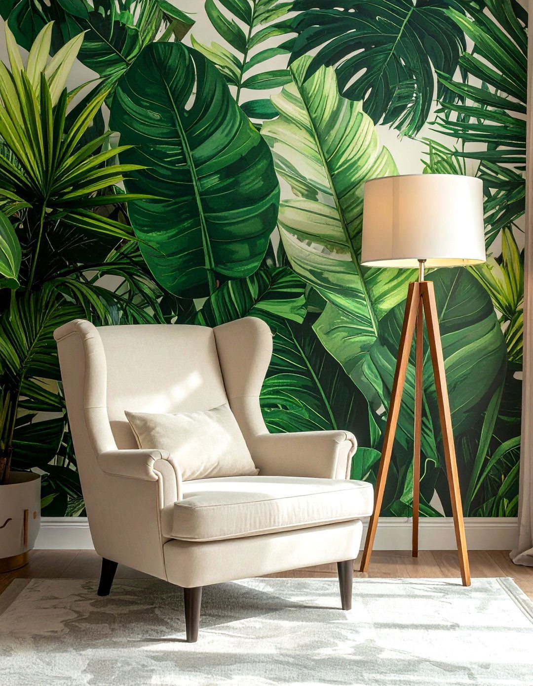Large Scale Wallpaper Basement Accent Wall - 15 Basement Accent Wall Ideas to Transform Your Space