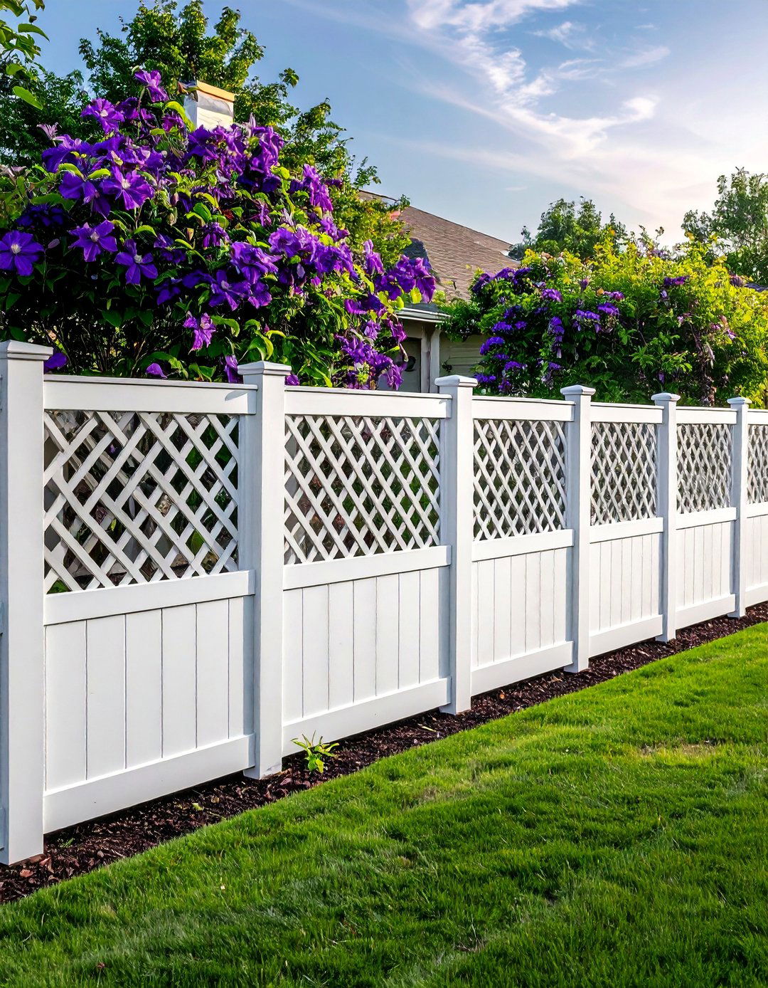 Lattice Top Garden Fence - 40 Garden Fence Ideas to Enhance Your Outdoor Space