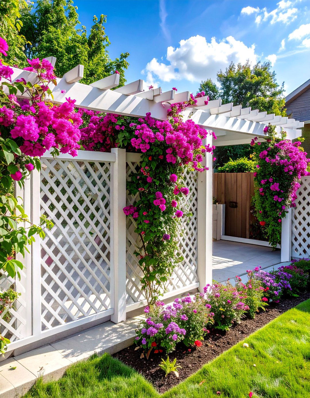 Lattice Top Privacy Fence - 25 Decorative Fence Ideas to Enhance Your Outdoor Space