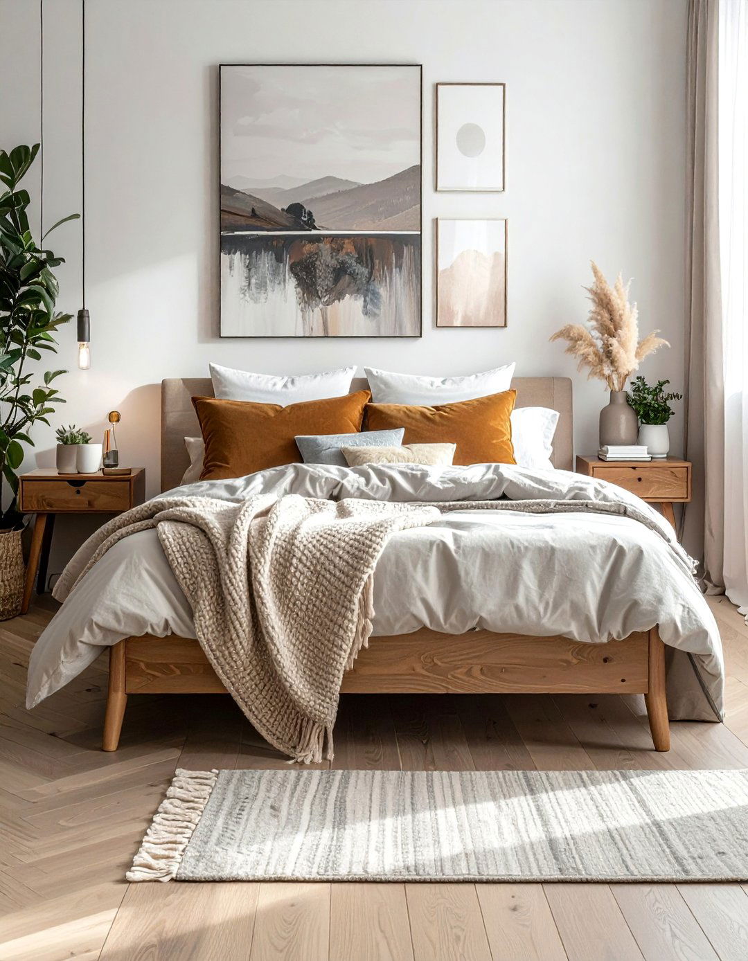 Layered Bedding with Multiple Textures - 40 Cozy Bedroom Ideas for a Relaxing Retreat