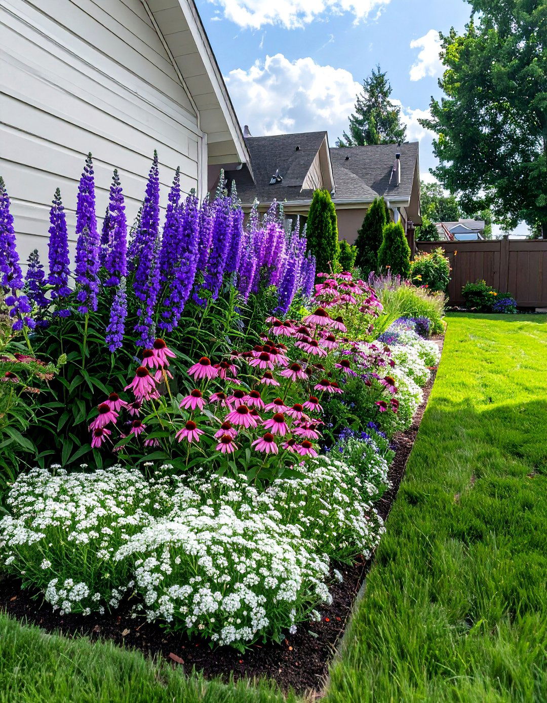 Layered Flower Beds for Visual Depth - 40 Small Front Yard Landscaping Ideas to Boost Curb Appeal