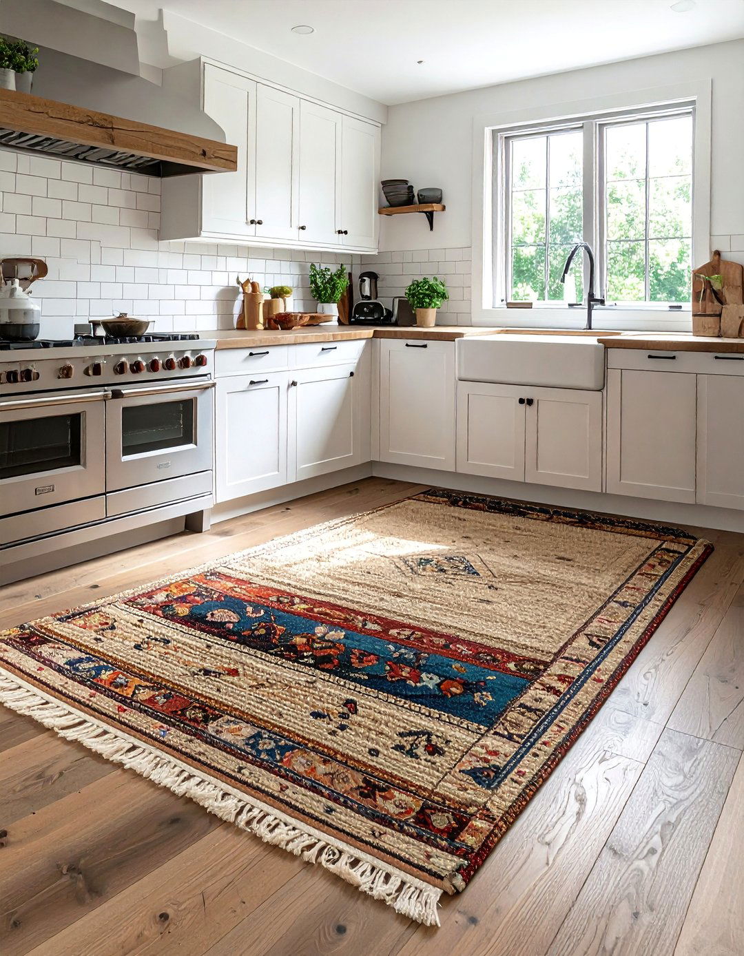 Layered Kitchen Rugs - 40 Kitchen Decor Ideas to Refresh Your Cooking Space