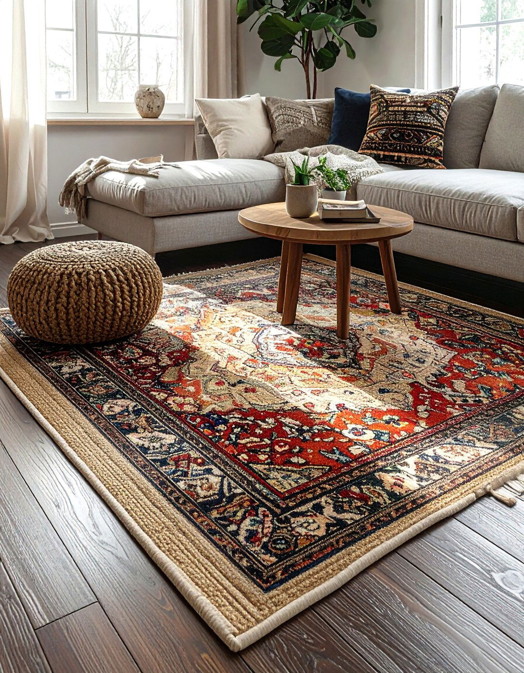 Layered Rugs on Hardwood Floors - 40 Living Room Ideas for Cozy Spaces