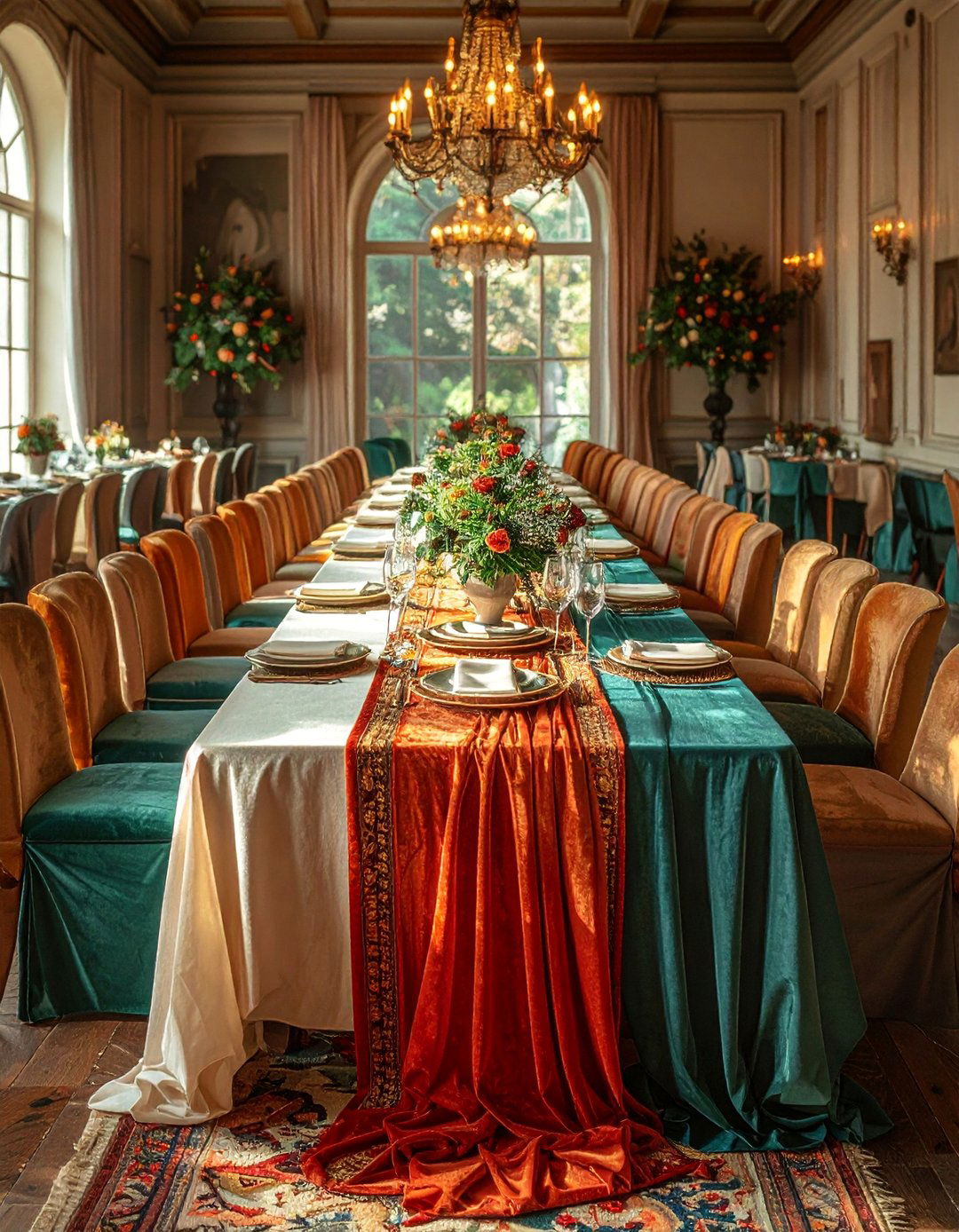 Layered Textile Combinations - 30 Wedding Table Decoration Ideas for a Dreamy Setup