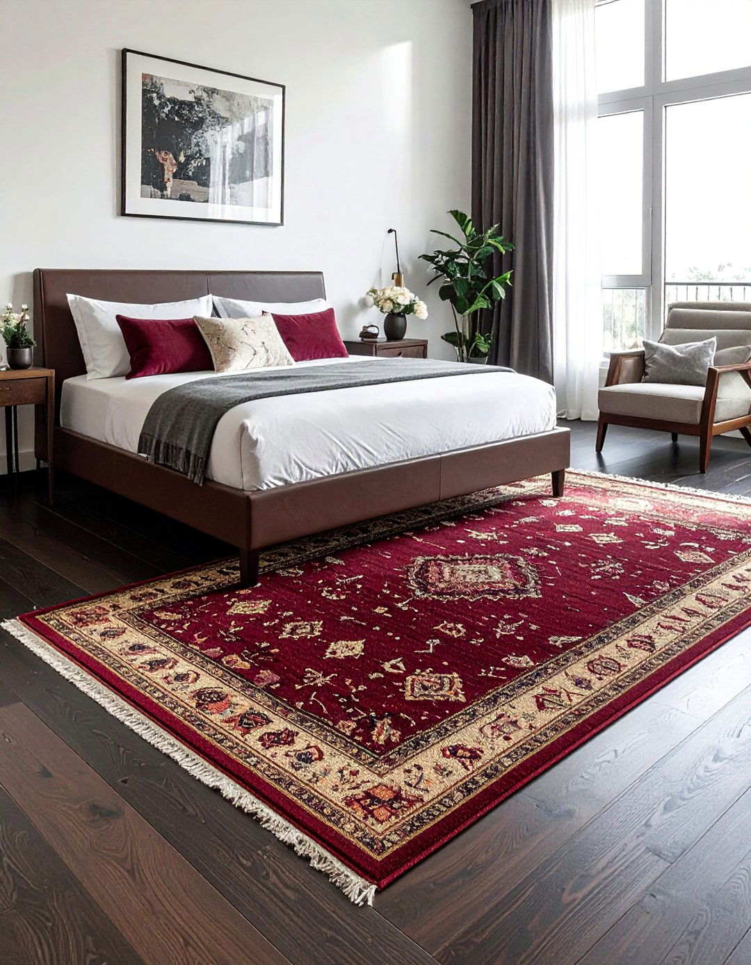 Layering Oriental and Persian Rugs in a Dark Academia Bedroom - 25 Dark Academia Bedroom Ideas for a Moody, Intellectual Look