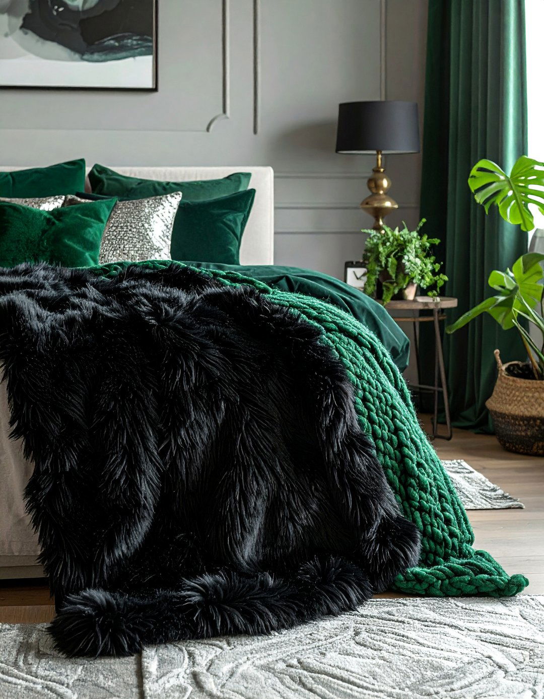 Layering with Faux Fur and Heavy Throws - 30 Whimsigoth Decor Ideas to Enchant Your Space