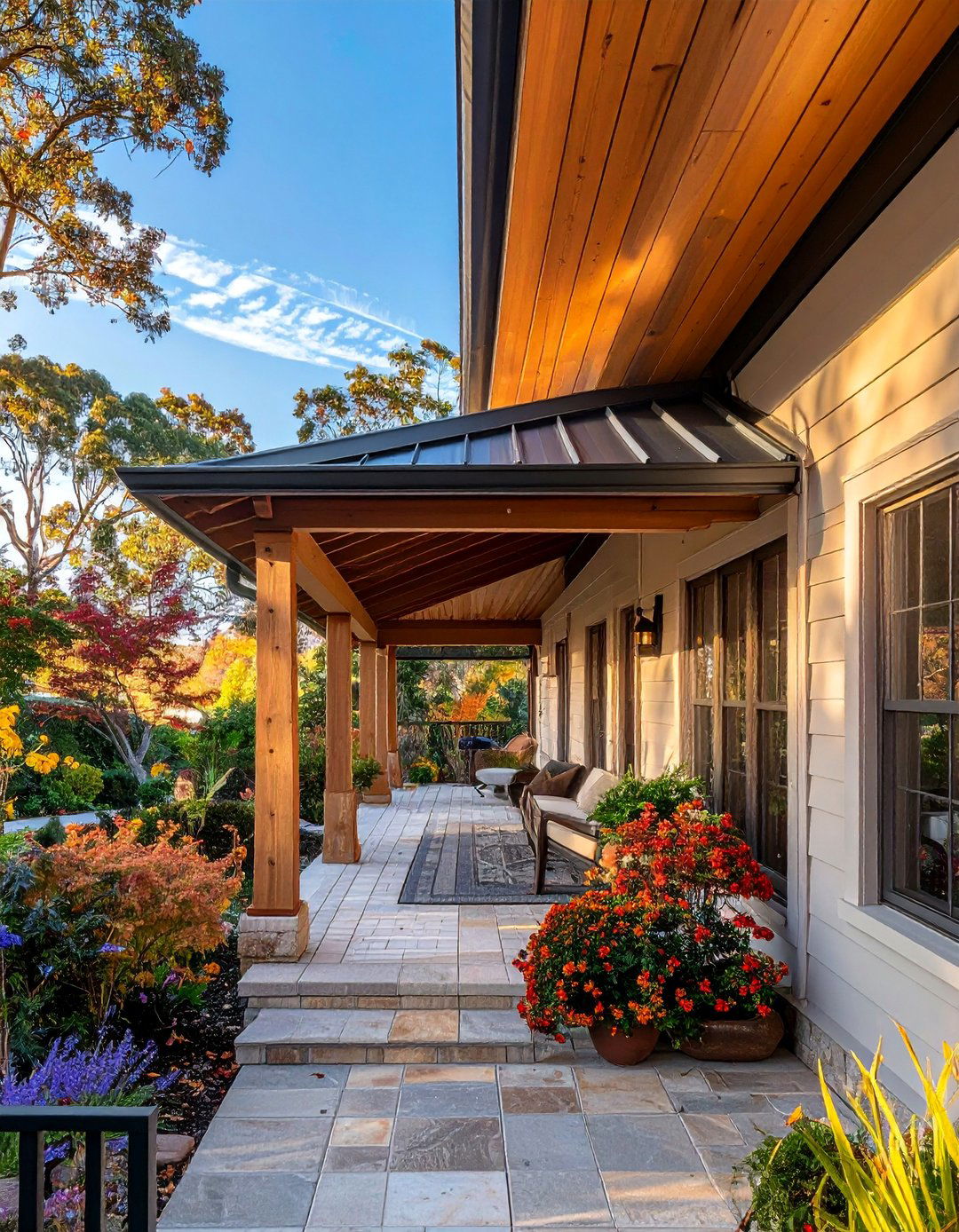 Lean to Metal Roof Addition Porch - 30 Metal Roof Porch Design Ideas for Durability
