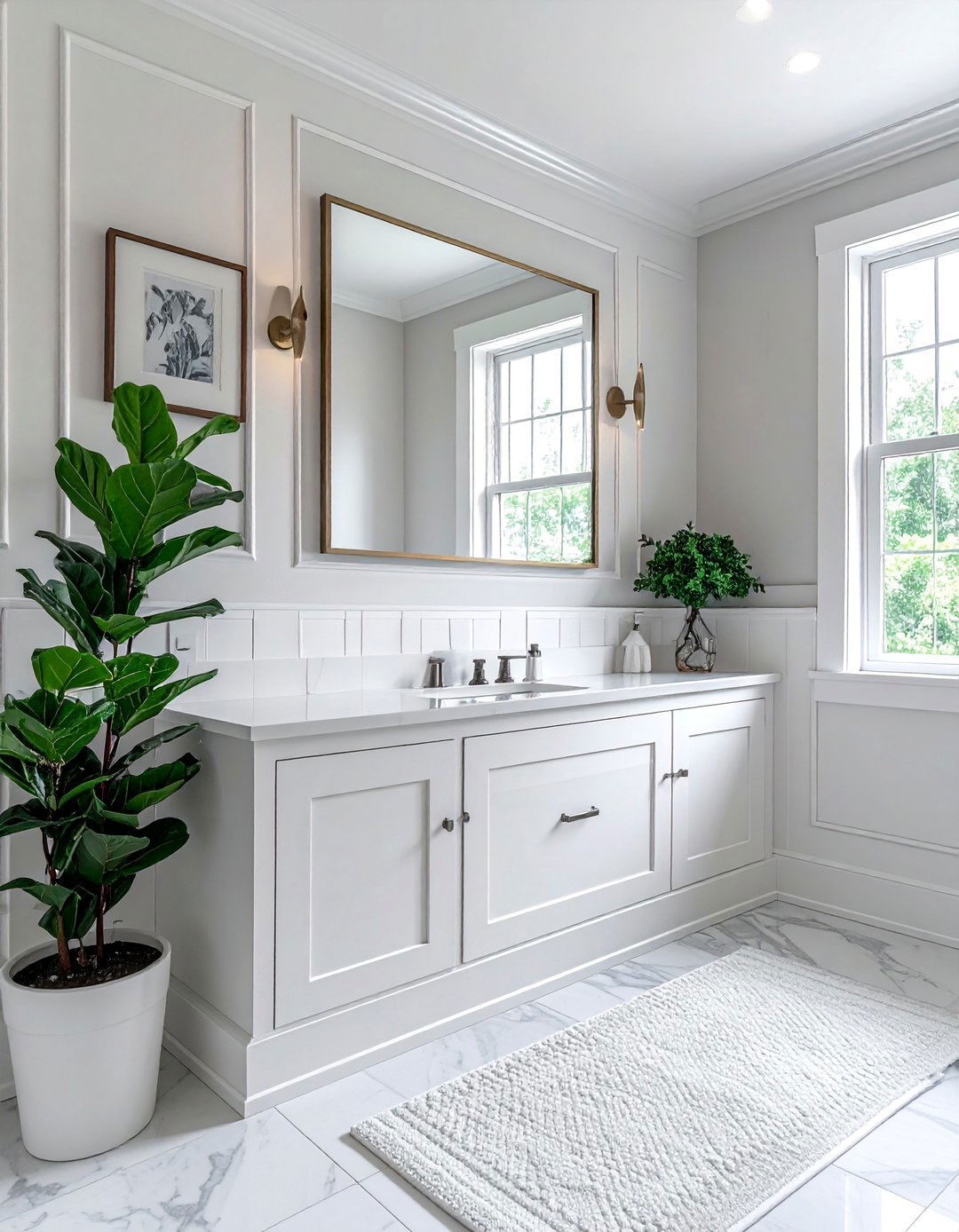 Ledge Top Powder Room Wainscoting - 25 Powder Room Wainscoting Ideas for a Stylish Bathroom