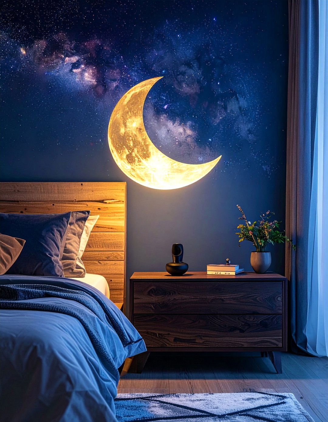 Levitating Moon Lamp Decor - 20 Galaxy Space-themed Bedroom Ideas for Dreamers