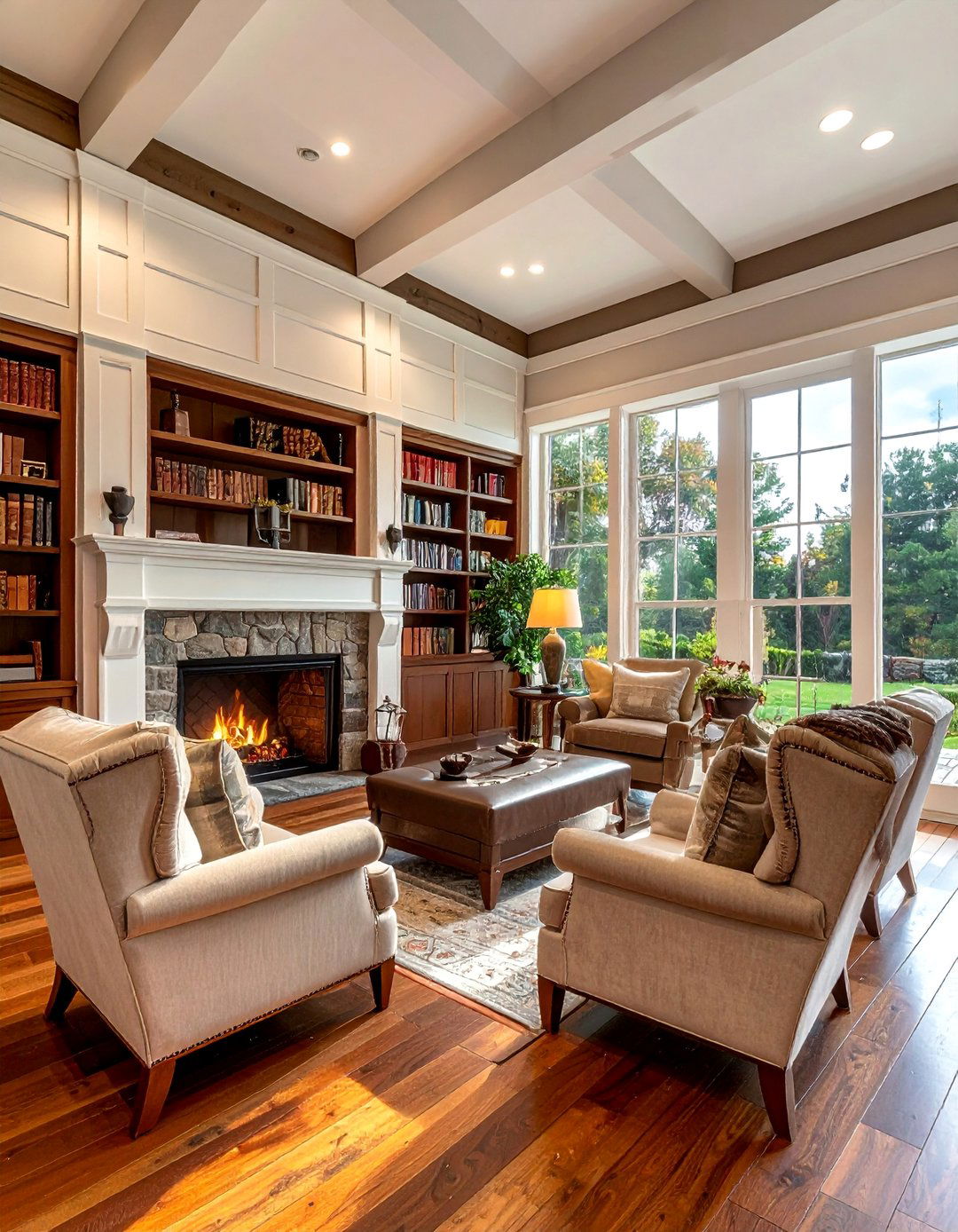 Library Reading Sanctuary - 35 Three Season Porch Ideas for Year-Round Comfort