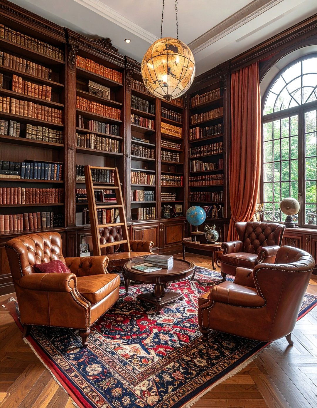 Library Study Combination - 20 Cigar Room Ideas for a Luxurious Smoking Lounge