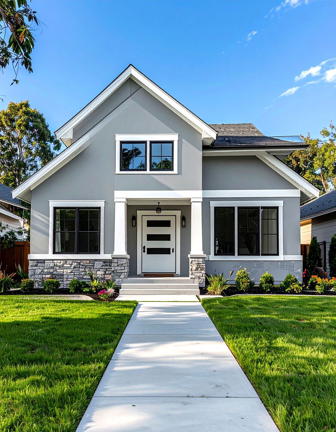 Light Dove Gray Stucco - 40 Gray Exterior House Paint Ideas for Modern Homes