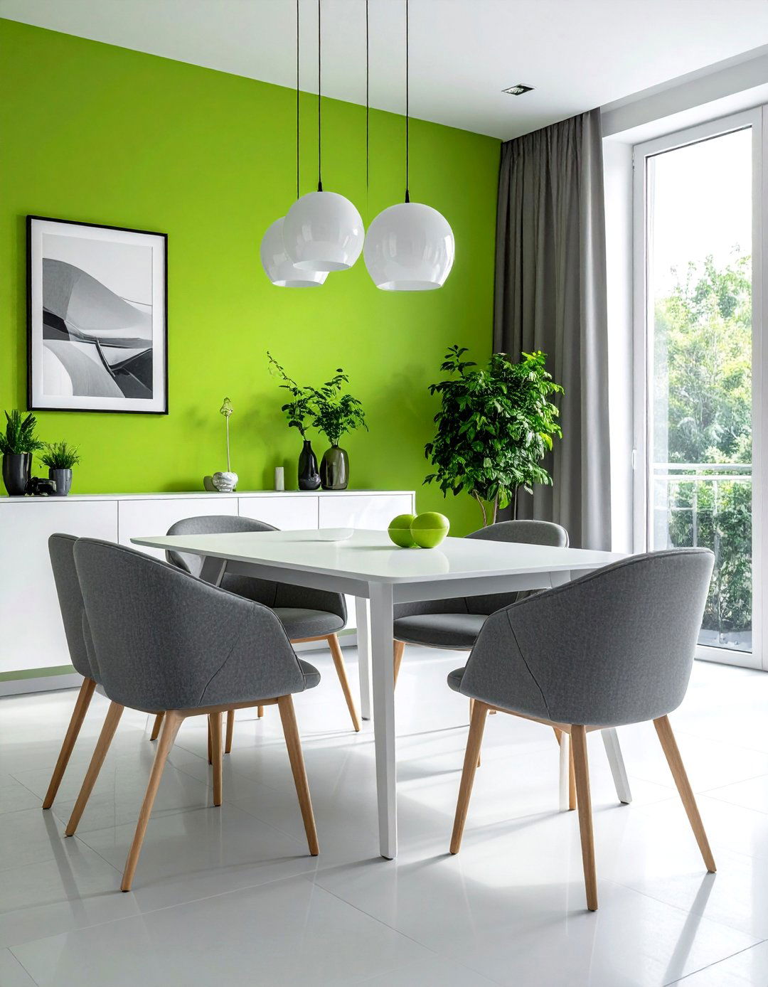 Lime Green Dining Room for a Modern Zest - 40 Green Dining Room Ideas for a Fresh Look