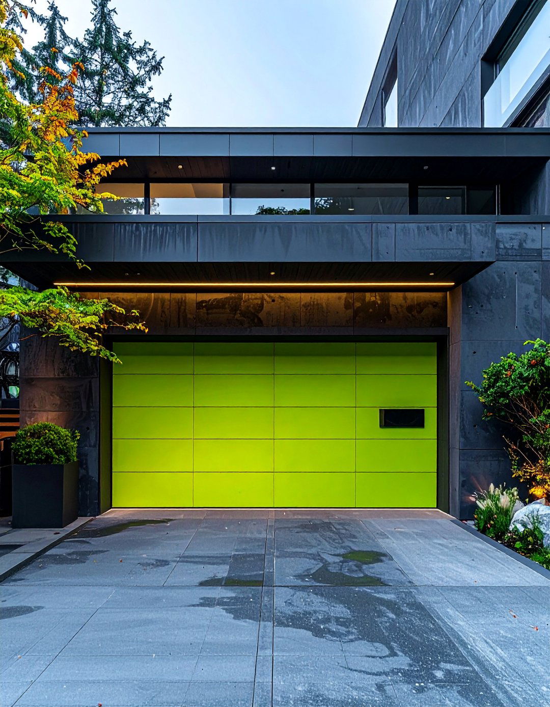 Lime Green Garage Door for a Bold Statement - 20 Green Garage Door Ideas to Boost Curb Appeal