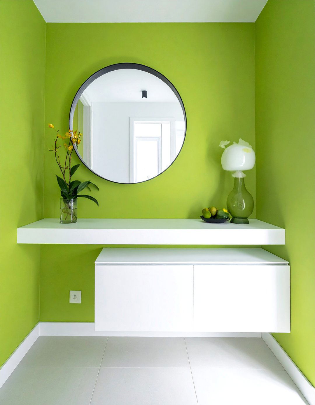 Lime Green Hallway for a Zesty Modern Look - 20 Green Hallway Ideas for a Fresh and Inviting Space