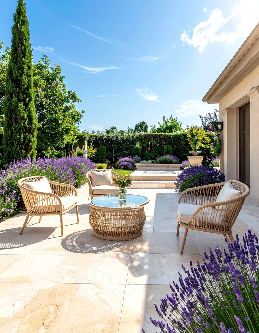 Limestone Patio Tiles for Soft Elegance - 30 Patio Tile Ideas for a Stylish Outdoor Space