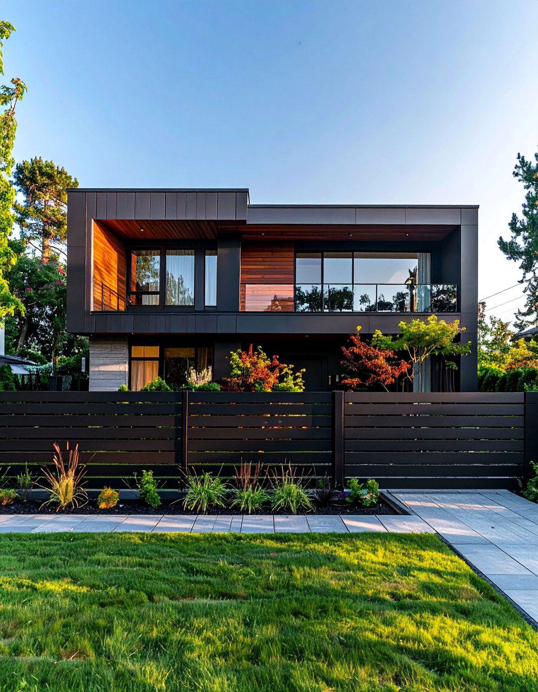 Linear Fencing Design - 35 Modern House Exterior Design Ideas for a Sleek Look