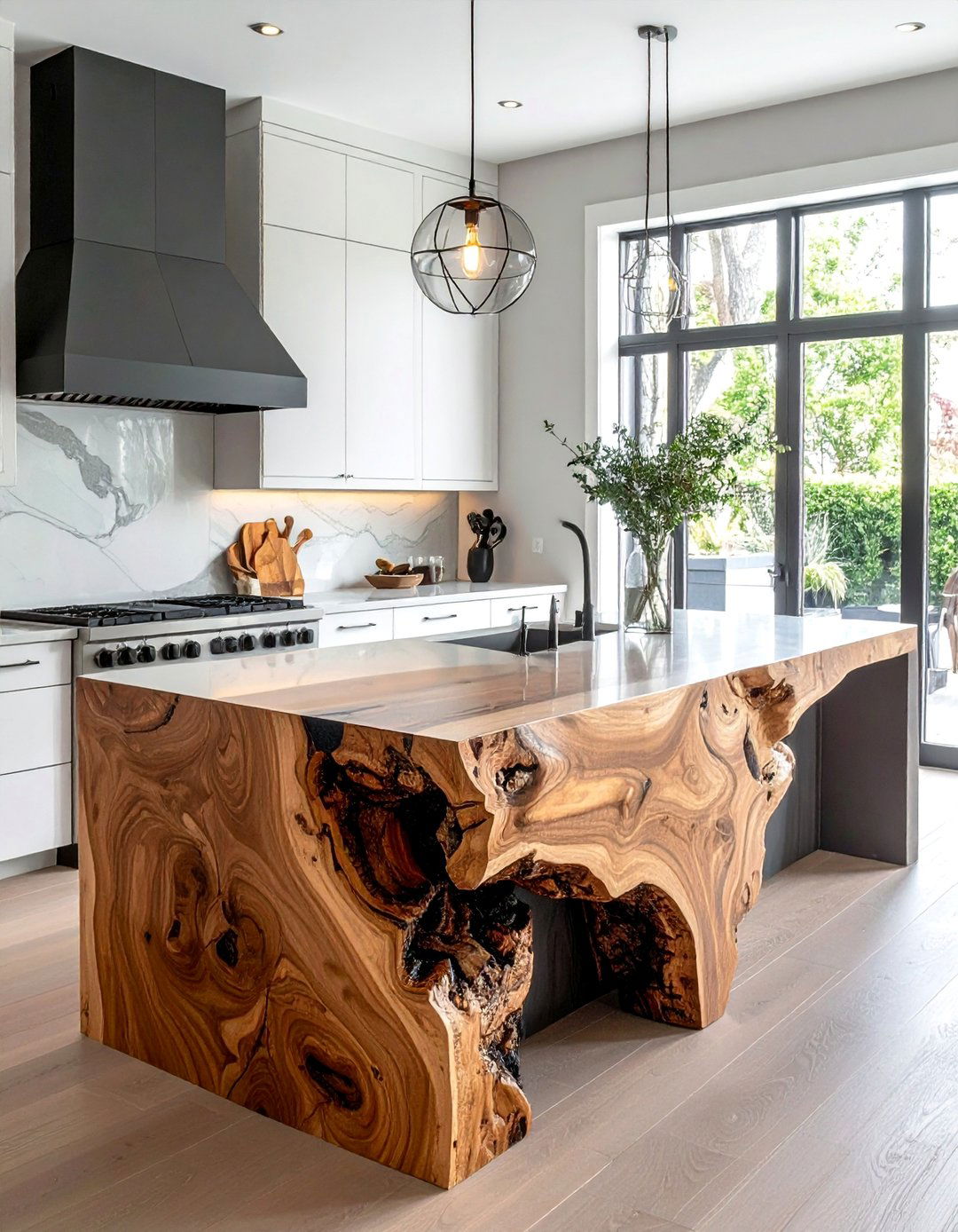 Live Edge Natural Wood Design - 40 Kitchen Island Ideas for Spacious Kitchens