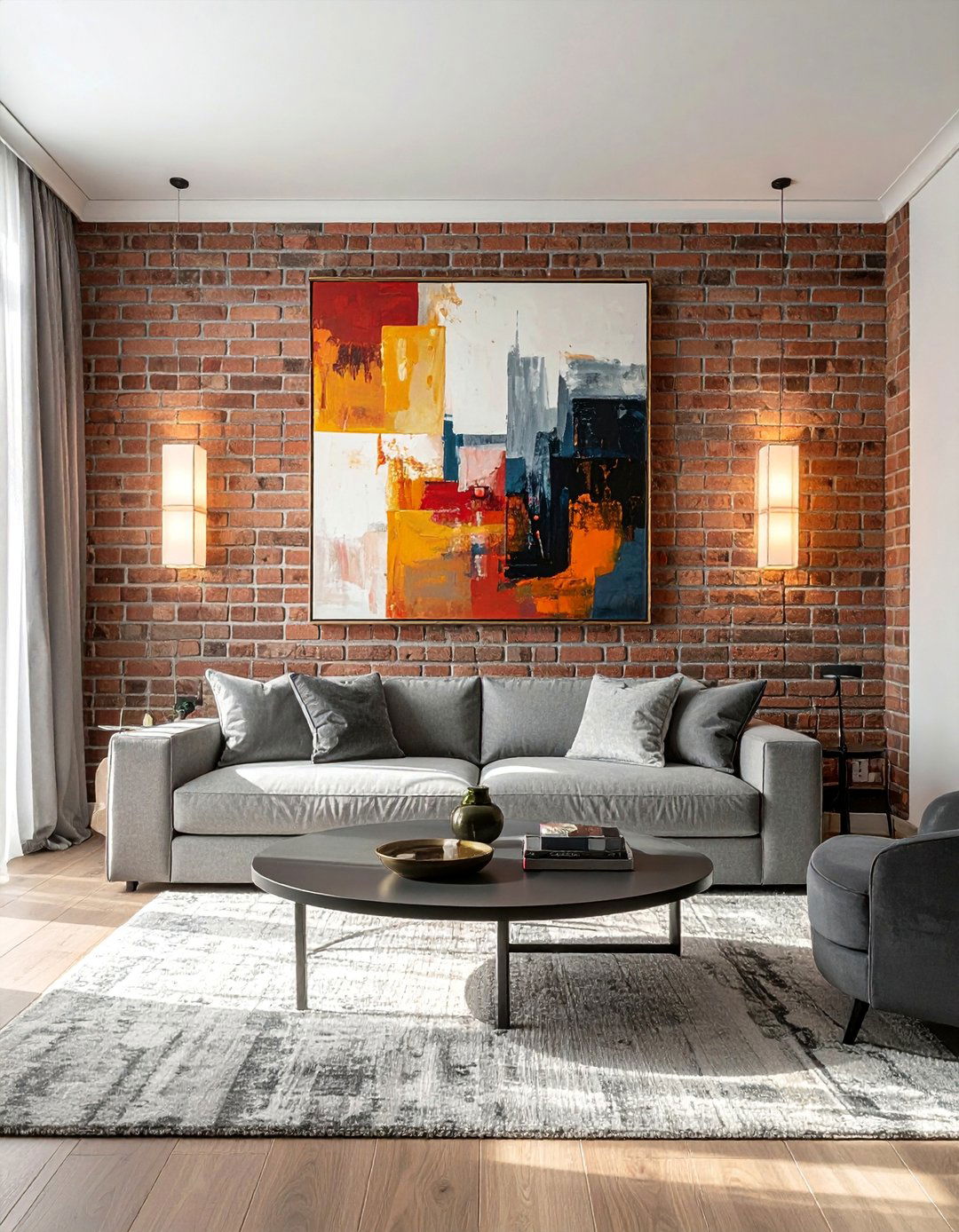 Living Room Brick Accent Wall - 20 Brick Accent Wall Ideas for Modern Home Design