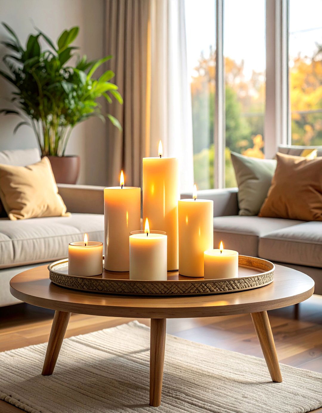 Living Room Coffee Table Candle Clusters - 15 Decorating With Candles Ideas for a Warm and Inviting Home