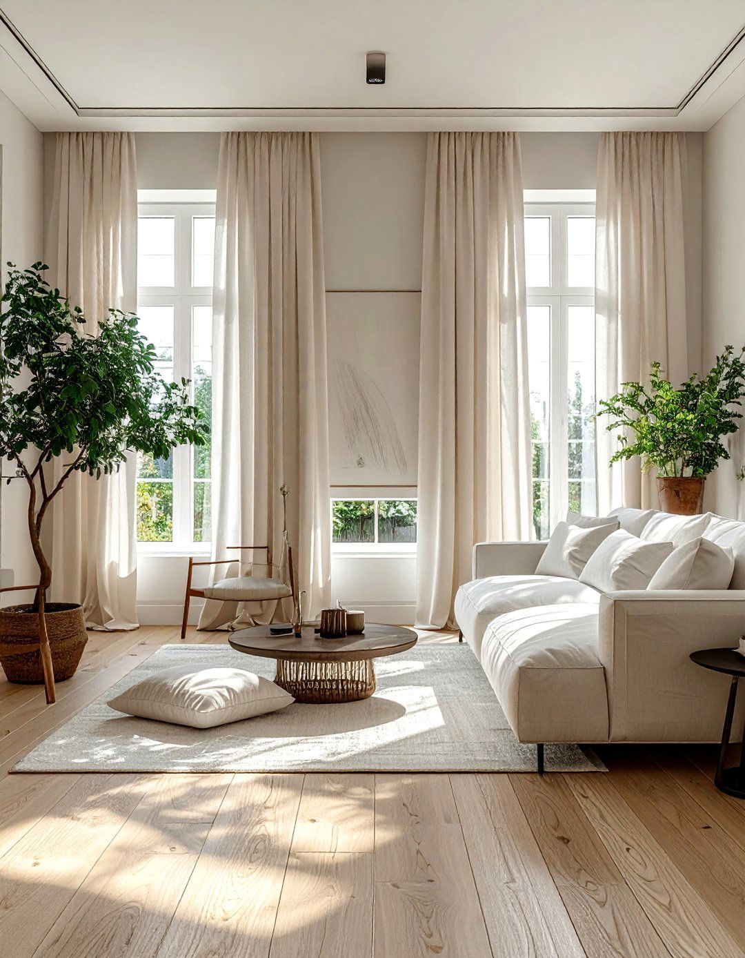 Living Room with Floor to Ceiling Curtains - 40 Living Room Decor Ideas for a Cozy and Chic Space