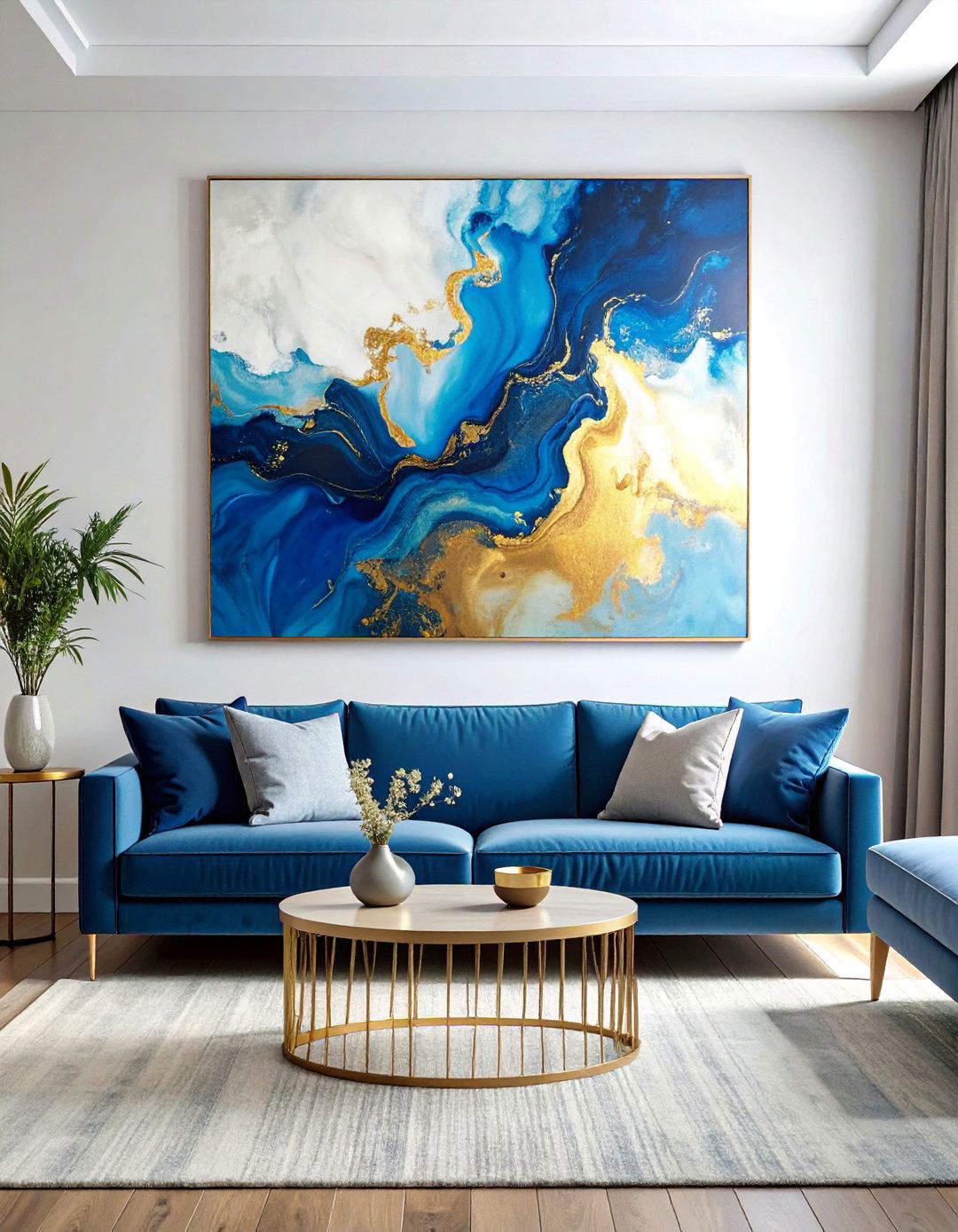 Living Room with Large Scale Art - 40 Living Room Decor Ideas for a Cozy and Chic Space