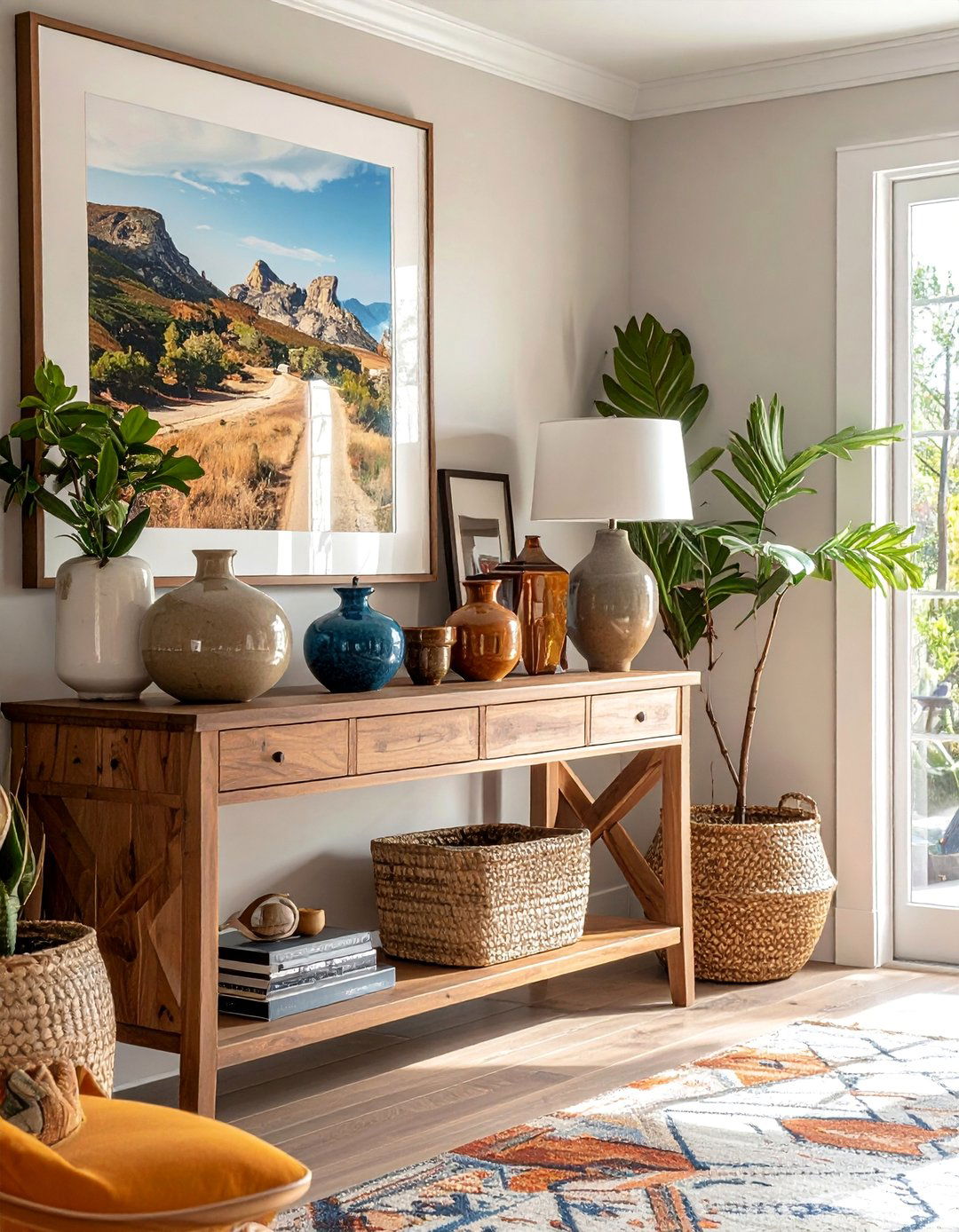 Living Room with Personal Mementos on Display - 40 Living Room Decor Ideas for a Cozy and Chic Space