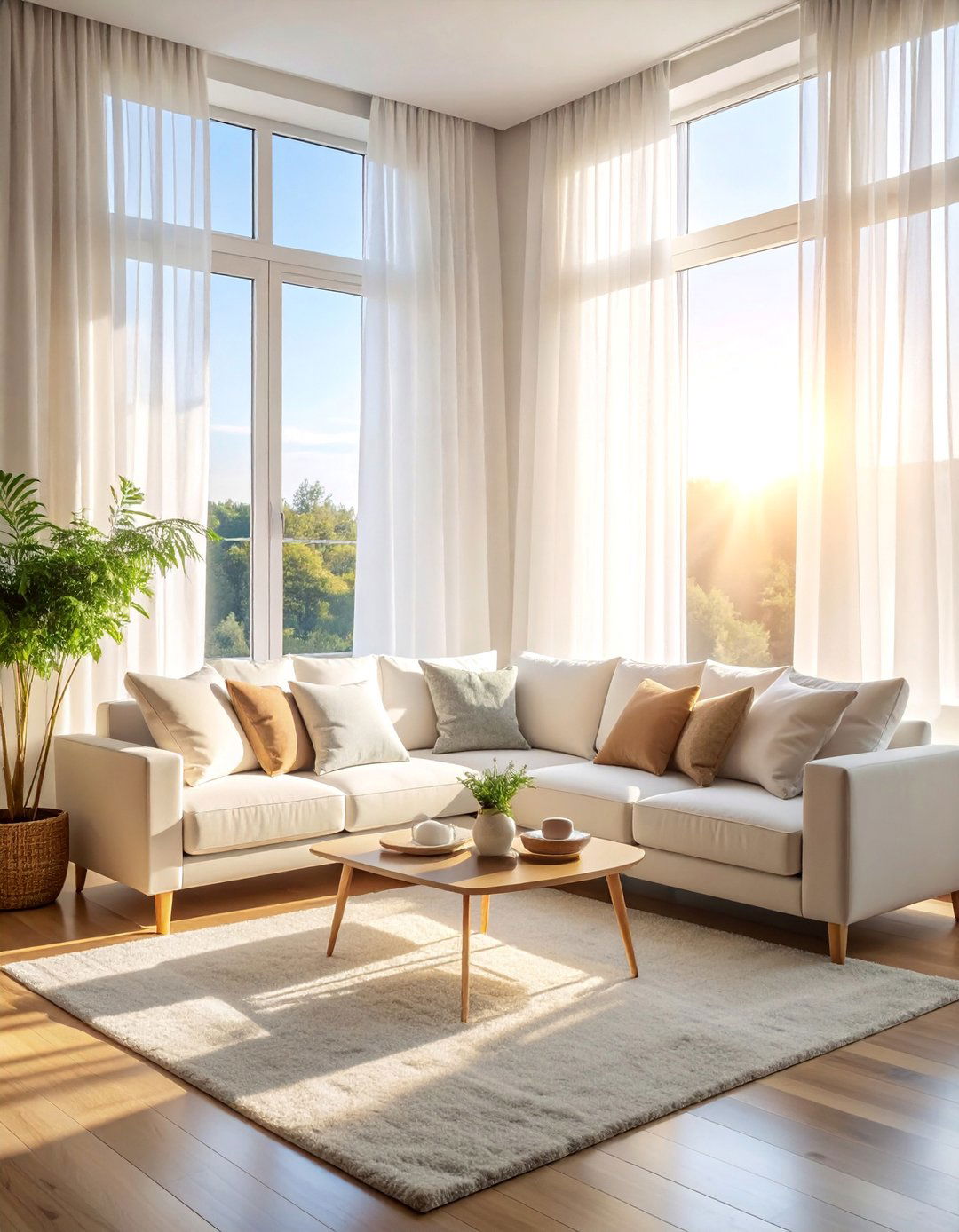 Living Room with Sheer Curtains - 40 Living Room Decor Ideas for a Cozy and Chic Space