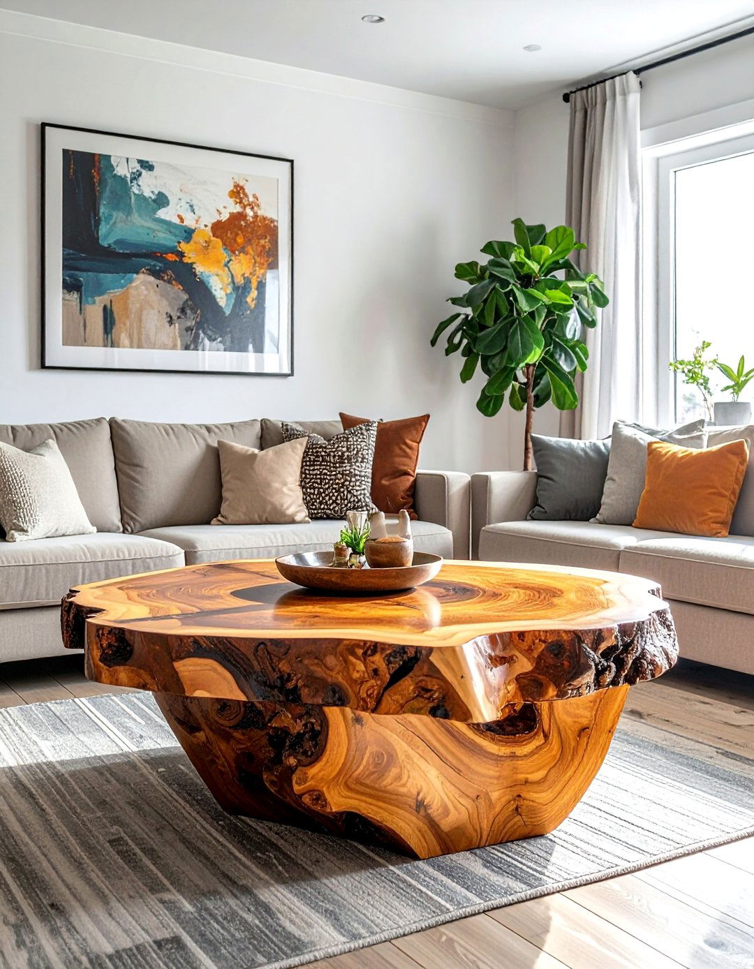 Living Room with a Statement Coffee Table - 40 Living Room Decor Ideas for a Cozy and Chic Space