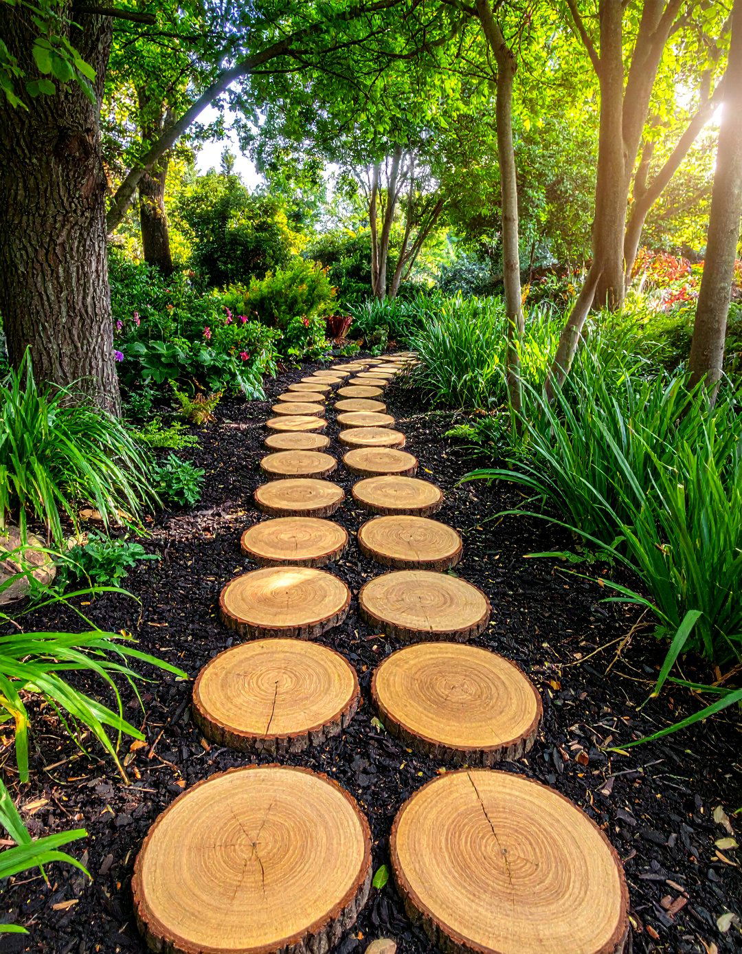 Log Slice Stepping Stones - 30 Rustic Landscaping Ideas to Transform Your Outdoor Space