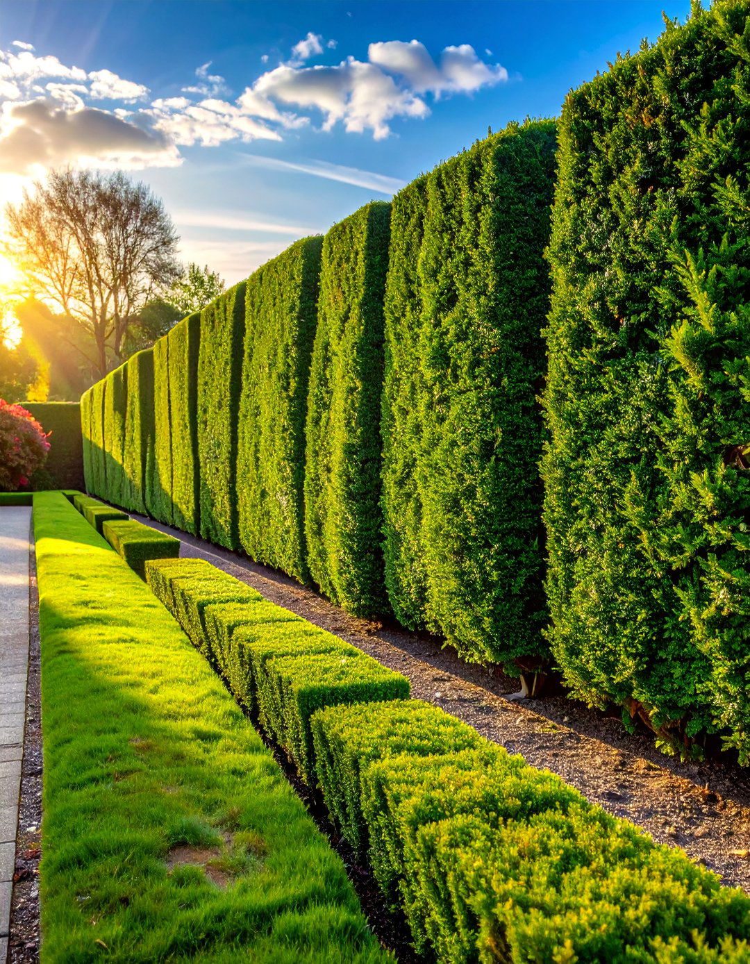 Low Boxwood Hedge Garden Fence - 40 Garden Fence Ideas to Enhance Your Outdoor Space