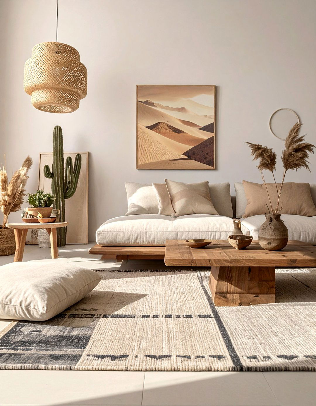 Low Profile Seating Arrangements - 20 Bohemian Desert Decor Ideas for a Warm and Inviting Home