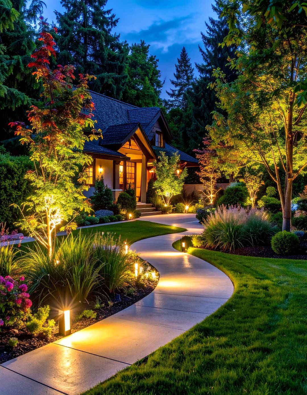Luxury Garden Lighting Systems - 30 Luxury Garden Design Ideas for a Stunning Outdoor Space