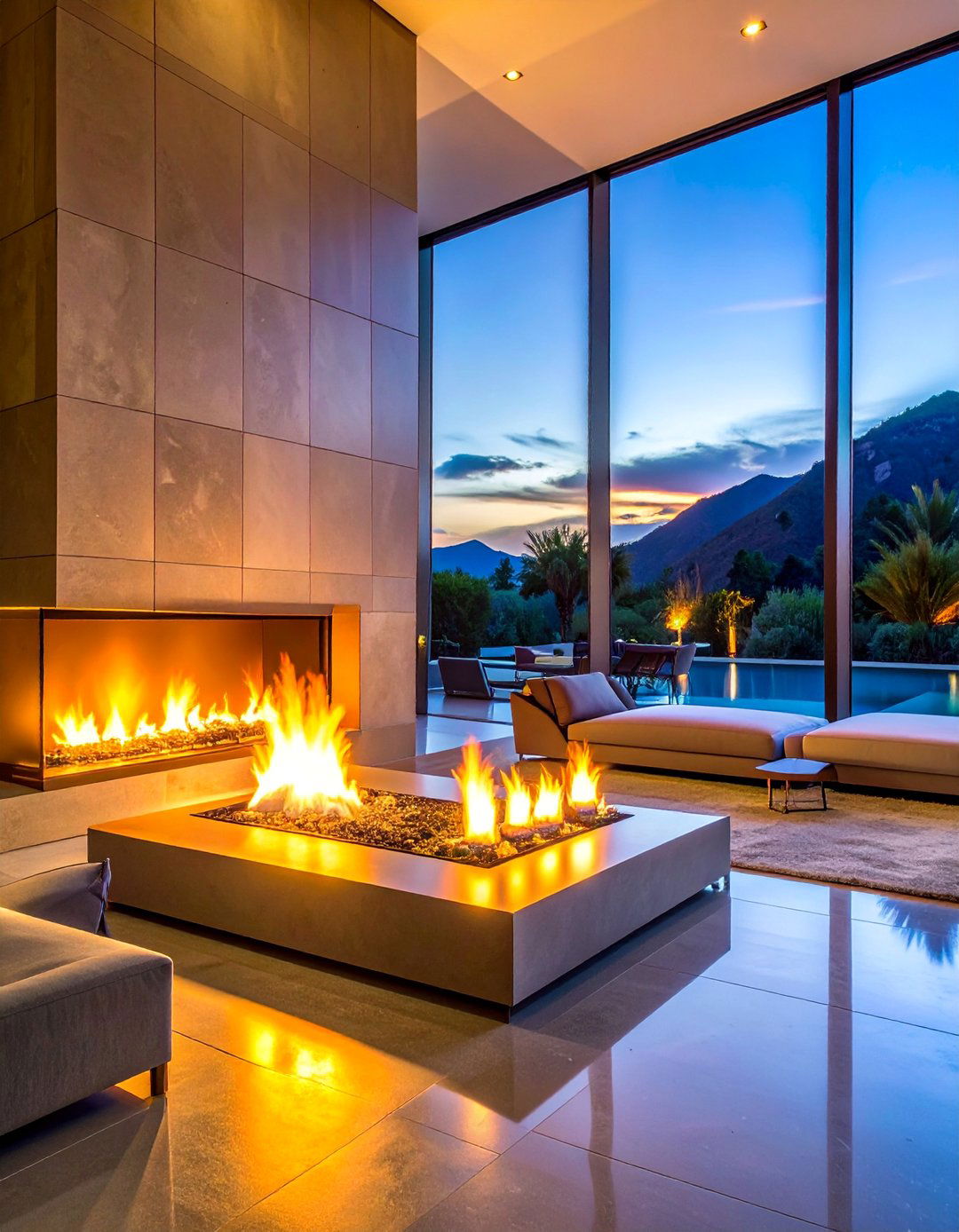 Luxury Resort Inspired Atmosphere - 40 Modern Fireplace Ideas to Warm Up Your Home